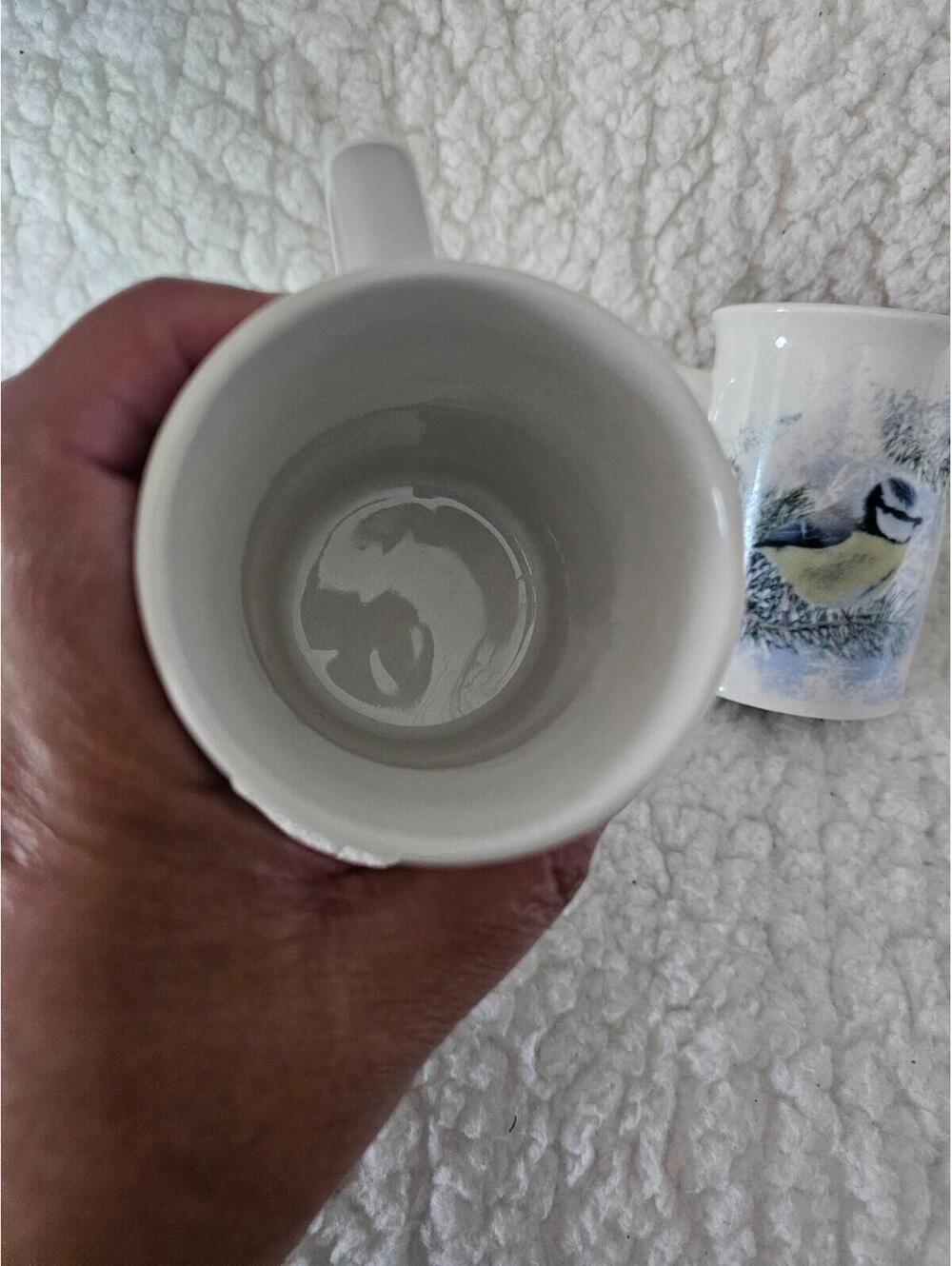 (Set of 2) Vintage Designpac Beautiful Bird Coffee Tea Mug Cup White 4" Ceramic - Picture 6 of 13